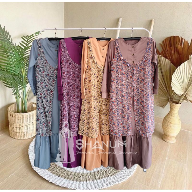 GAMIS SHAKILA MIX CERUTY OUTER LEPAS - GAMIS SHAKILA - CERUTY