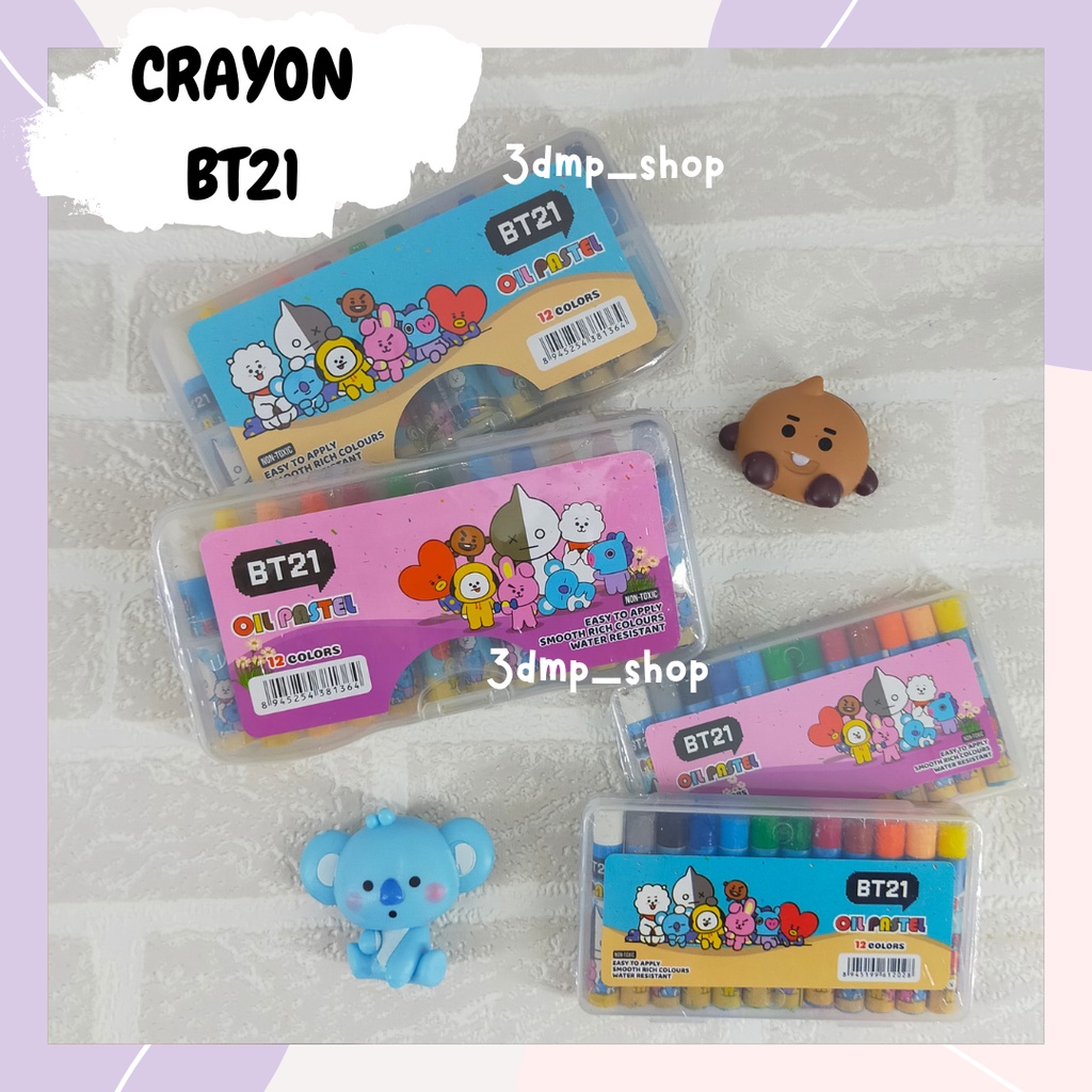 crayon warna bts bt21 krayon