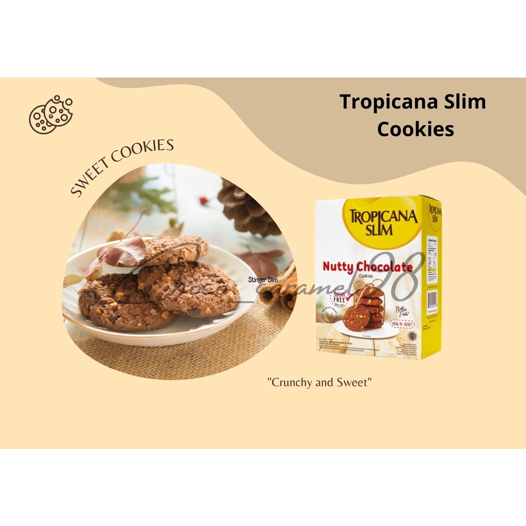 

Tropicana slim Cookies Nutty Chocolate 200Gr