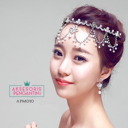 [BISA COD] HEADPIECE PENGANTIN HIASAN RAMBUT AKSESORIS WEDDING CROWN APM010