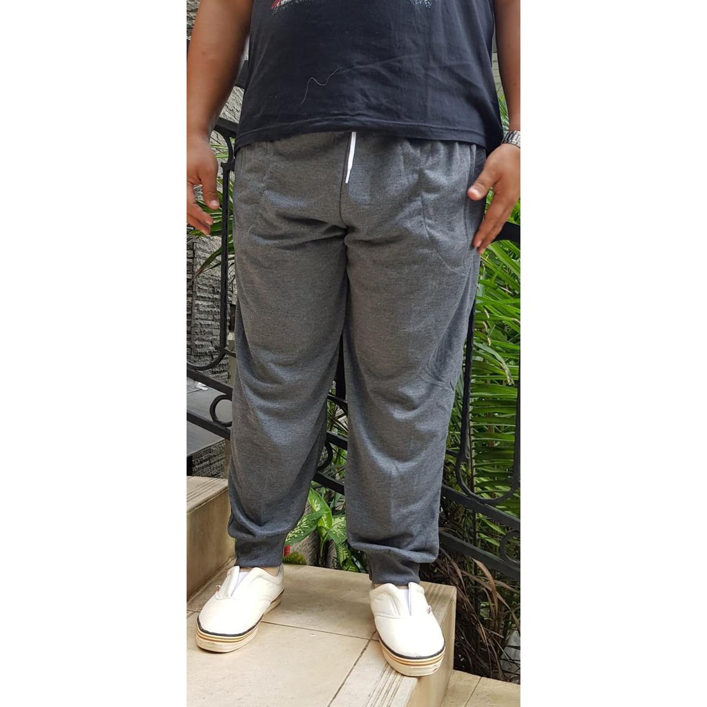 MK8A CCFASHION CELANA JOGGER TRAINING PRIA BIG SIZE POLOS-HUMMER POLOS - ABU-ABU MUDA, 4XL OAH5