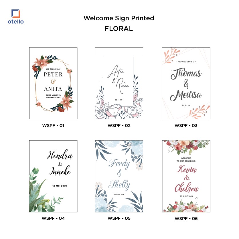 welcome sign | akrilik printer | floral | 40 x 60 cm