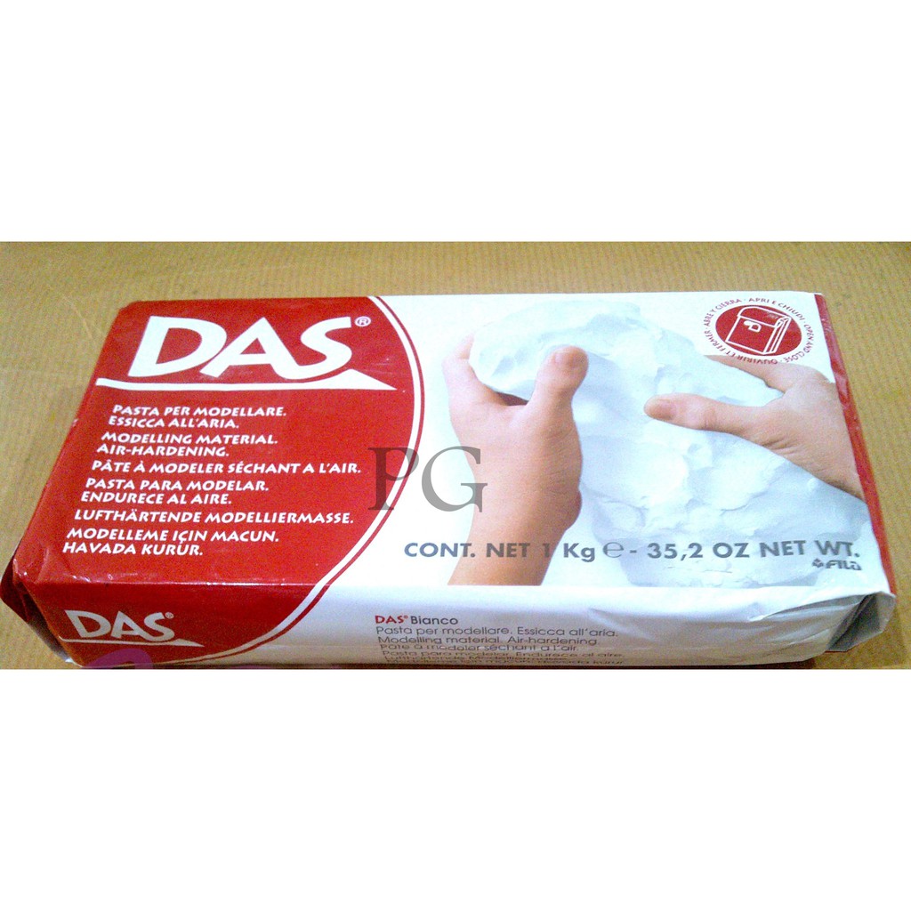 DAS Clay White 1000g 1kg Malam Tanah Liat Putih 1000 gr Kerajinan Tangan Anak 1000gr 1 kg