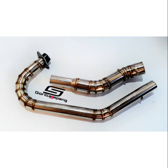 Leher knalpot satria FU full cacing stenlis
