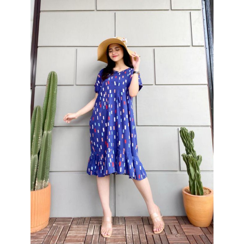 Daster Ruffle Busui Rayon Viscose Premium Grosir Daster Murah