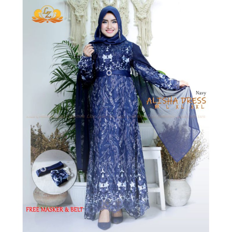 Gamis kebaya modern/gamis kondangan/gamis brukat/kebaya