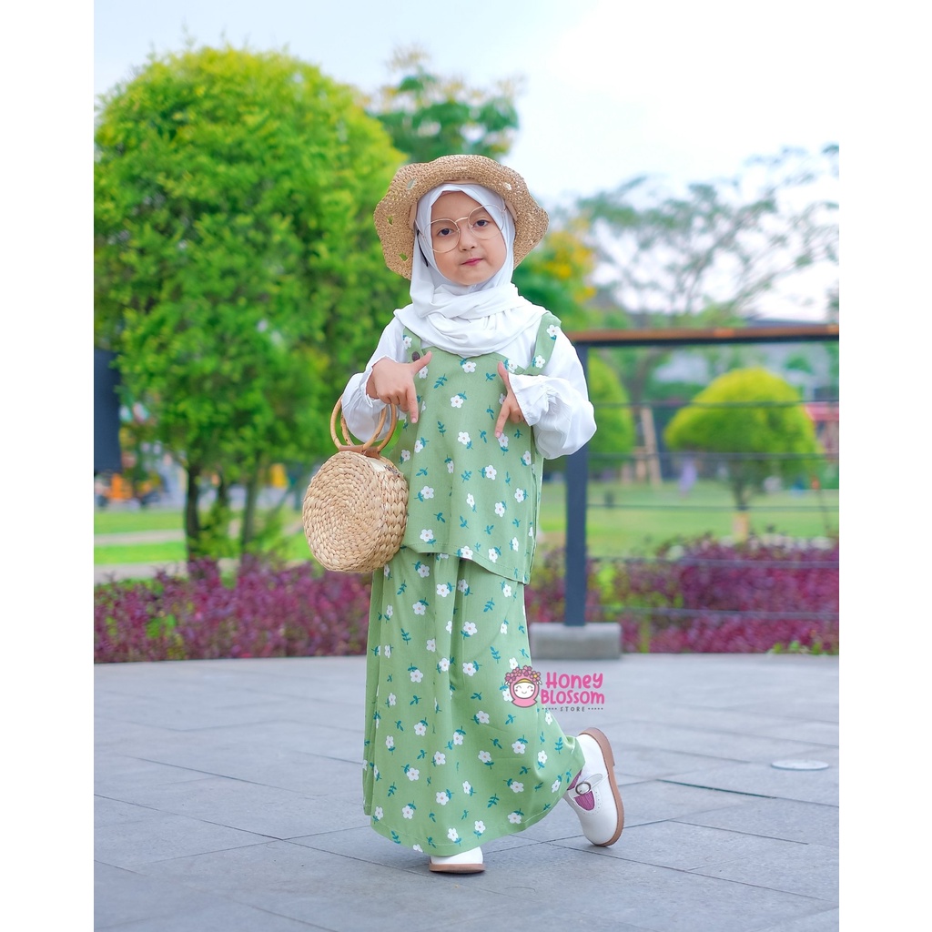 HoneyBlossom - baju muslim anak perempuan / baju muslim anak 1,2, 3,4,5 tahun alyssa series