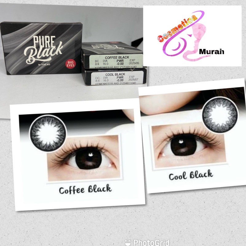 Softlens pure black // softlens hitam barbie dm 16 || mistique softlens | lensa mata mistiue