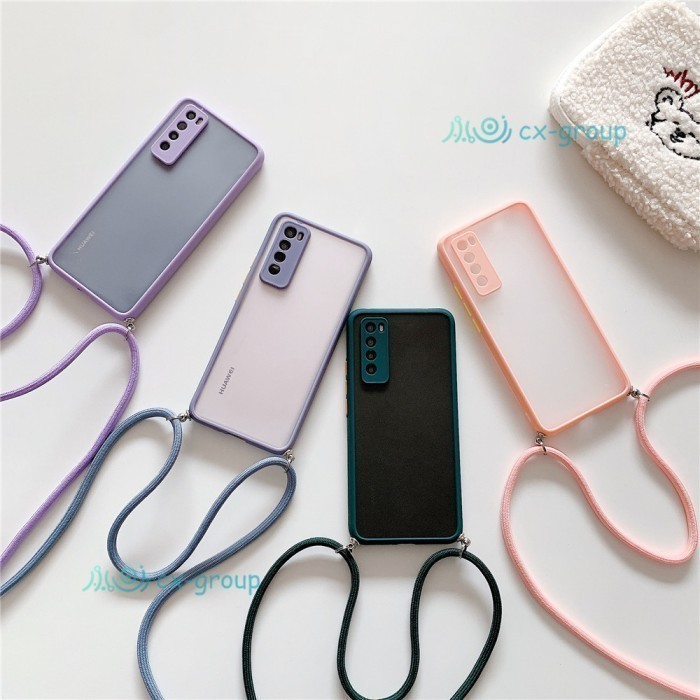 DOVE LENS LANYARD REDMI NOTE 10 10S 10 PRO CASING MATTE LENS PROTECTION TRANSPARANT HARDCASE
