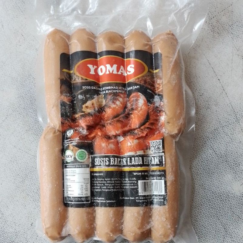 

Yomas Sosis Bakar Lada Hitam isi 10 mini 500gr