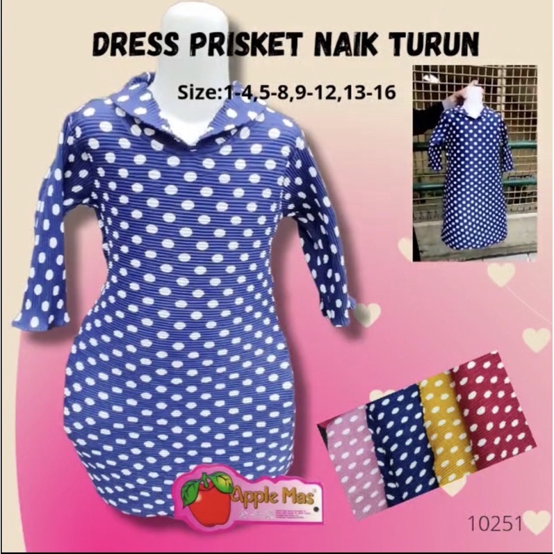 DRESS TURUN NAIK VIRAL TIKTOK  ANAK PEREMPUAN UMUR 3 THN 11 THN TERVIRAL BAJU TURUN NAIK BAHAN IMPOR