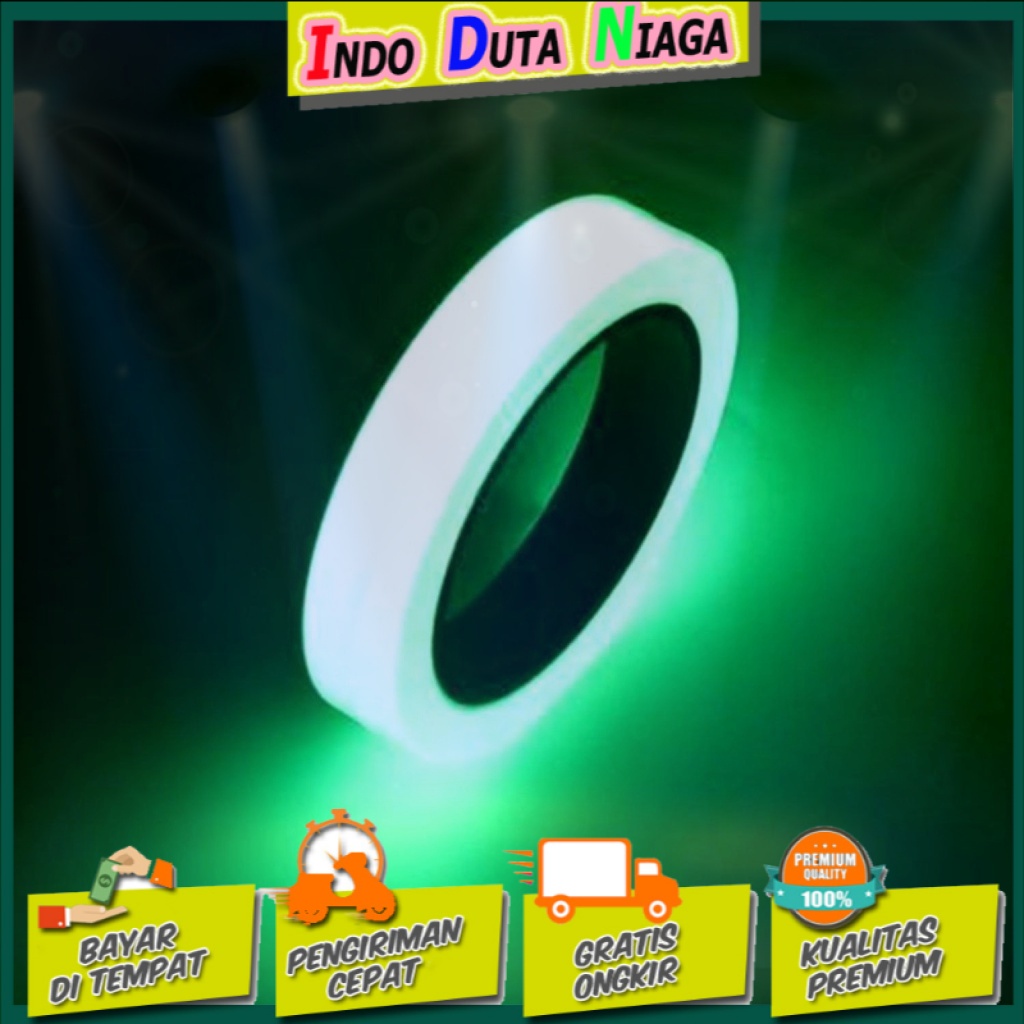 YIKAA Lakban Glow In The Dark Luminous Adhesive Tape 1.5cmx10m - A0015