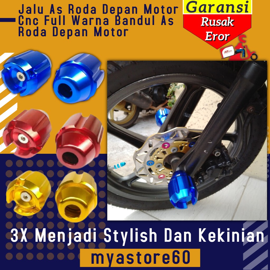 Jalu As Roda Depan Motor Cnc Full Warna Bandul As Roda Depan Universal Semua Motor