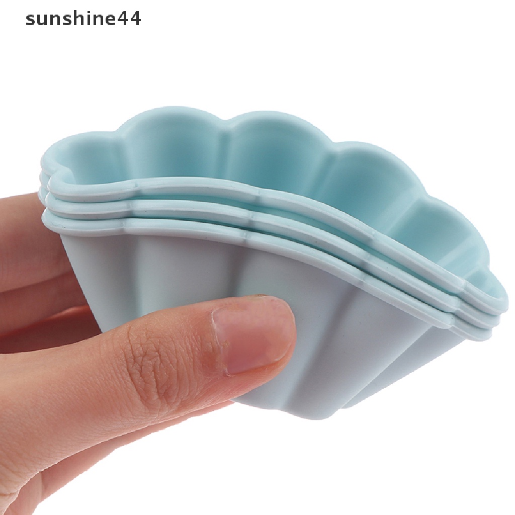 Sunshine 6pcs Cetakan Kue Muffin / Cupcake DIY Bahan Silikon