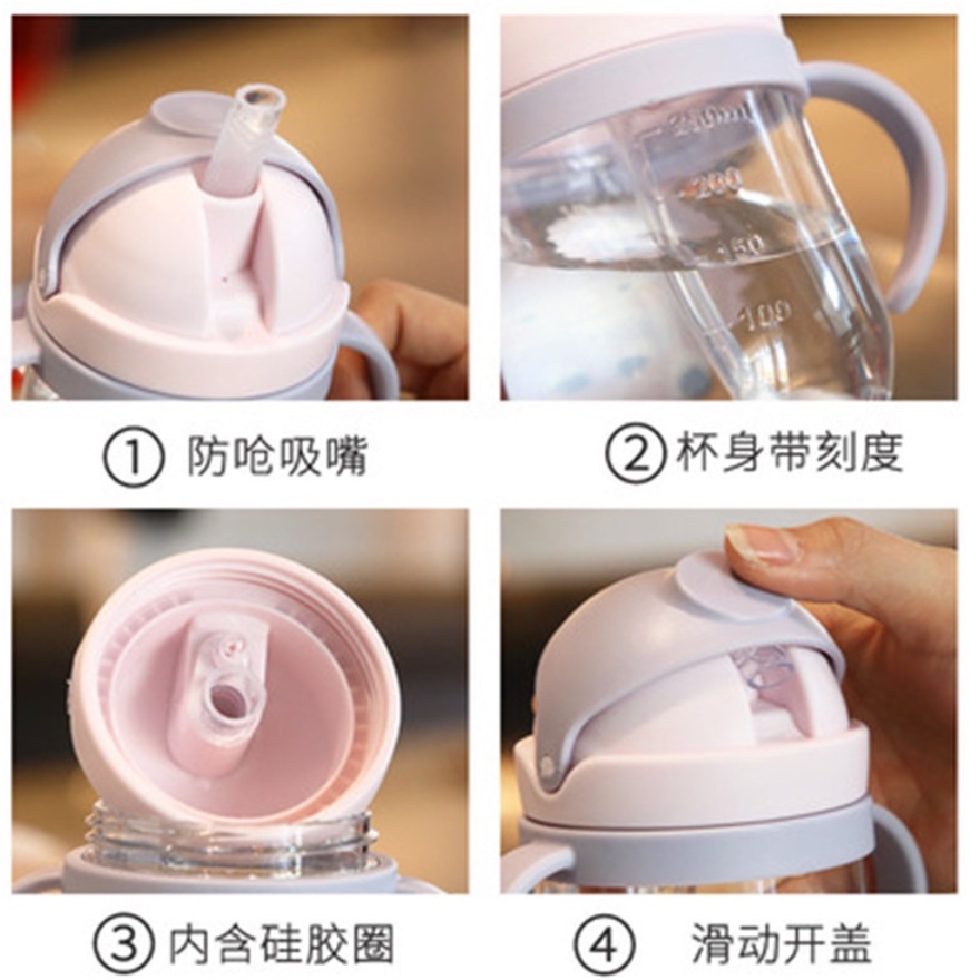 Botol Minum Bayi Gelas Anak Balita Training Cup Baby 280ml Dengan 3 Karakter Lucu B254 Sippy Cup 2121-4