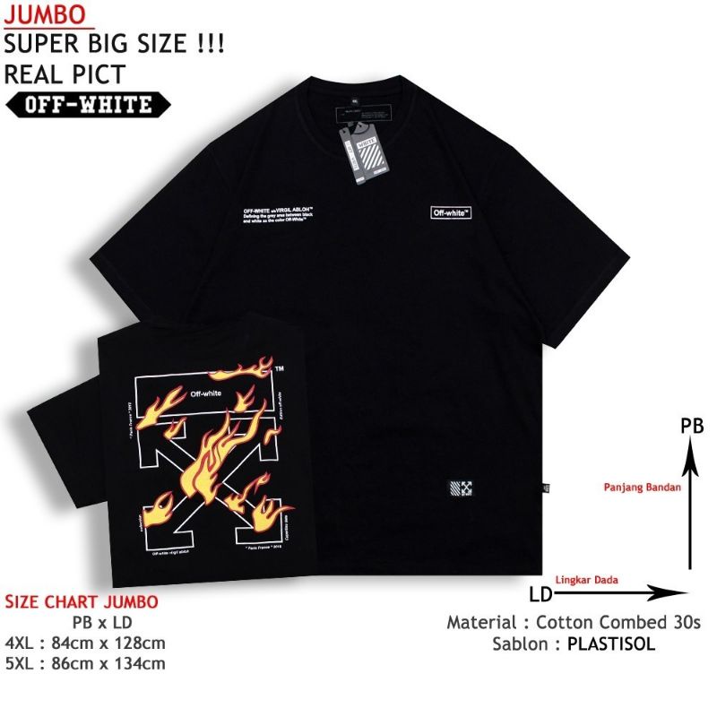 KAOS OFF WHITE BIG SIZE/KAOS OFF WHITE JUMBO/KAOS OFF WHITE FULL TAGE