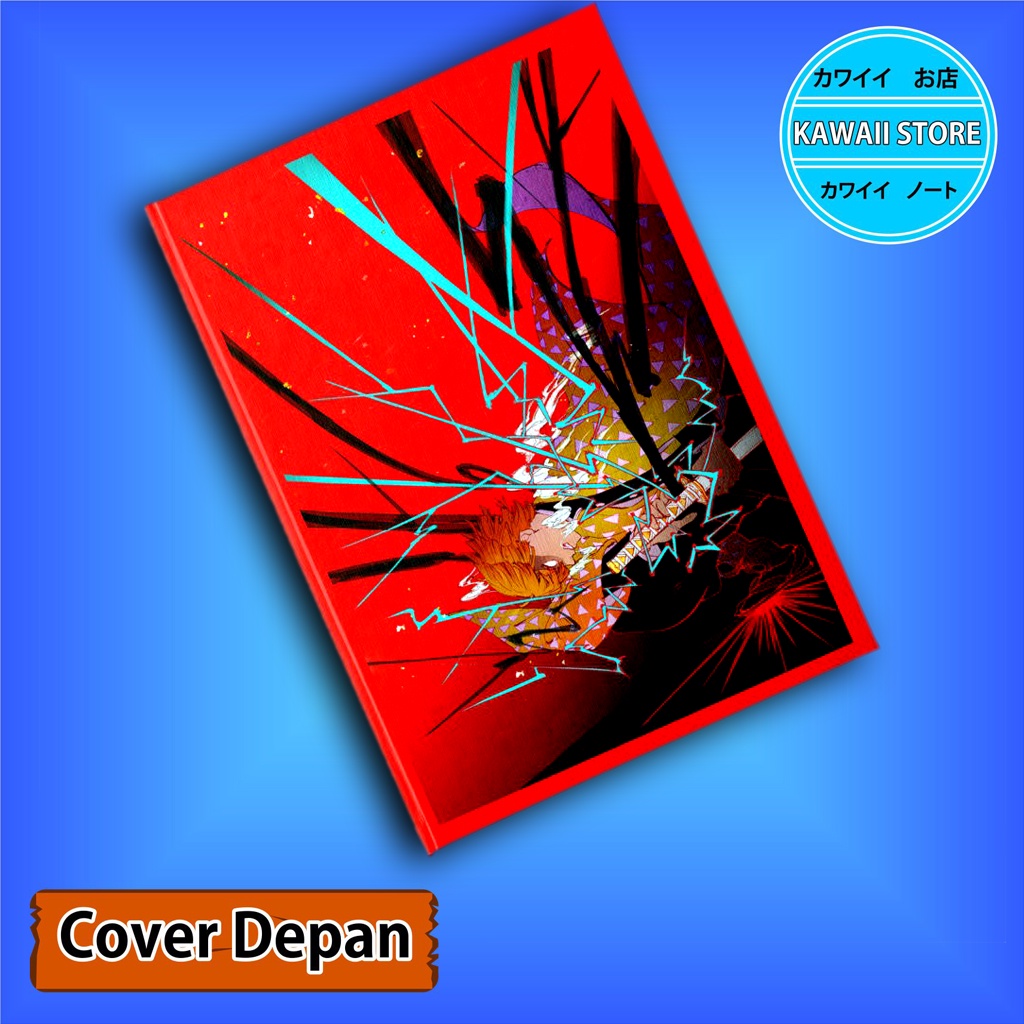 

Notebook / Pocket book Hard Cover Anime Kimetsu no Yaiba ZENITSU CODE C uk A5 & A6 / Notes Book