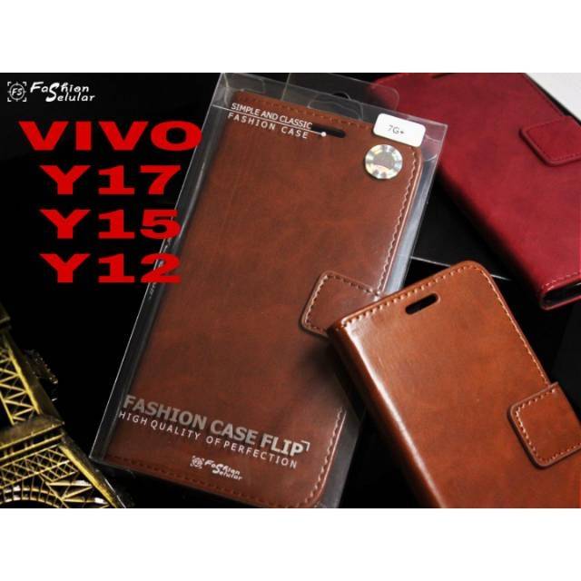 Case Flip Vivo Y12,Y15,Y17