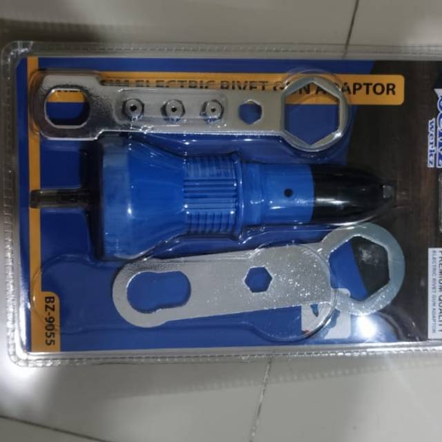 Adaptor bor Rivet adaptor Benz alat pasang paku rivet