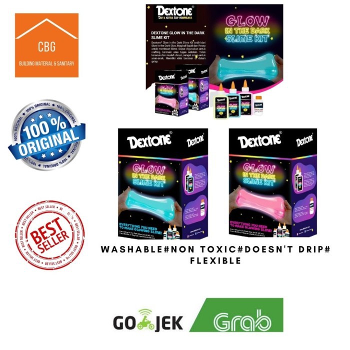 DEXTONE SLIME KIT UNICORN RAINBOW CONFETTI METALLIC GLOW IN THE DARK