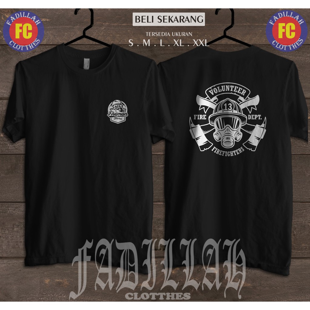 Kaos Pemadam Kebakaran Fire Fighter Baju Distro