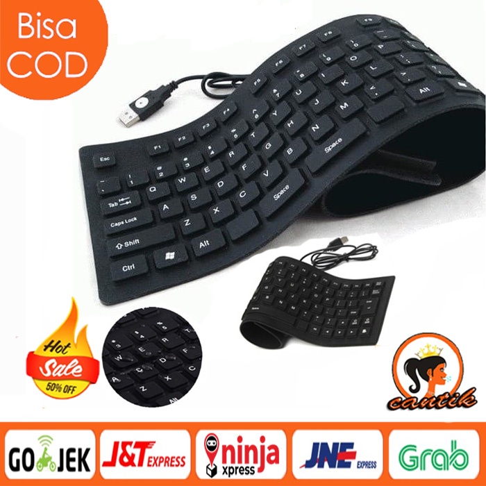 KEYBOARD FLEXIBEL USB KEYBOARD FLEXIBLE ANTI AIR BAHAN KARET