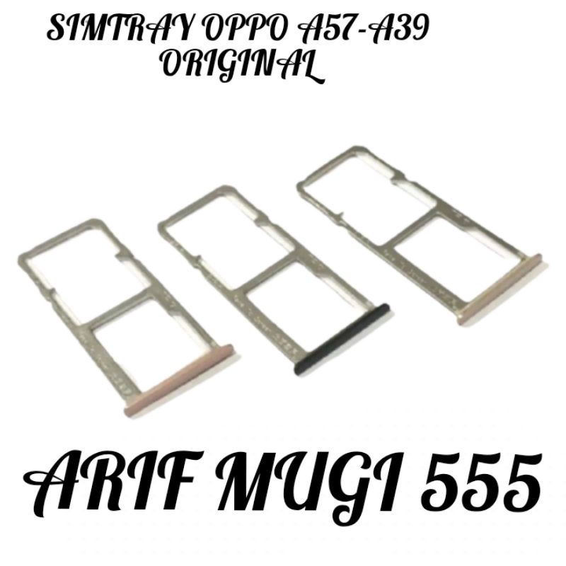 SIMTRAY SIMLOCK TEMPAT SIM SLOT KARTU OPPO A39/A57 ORIGINAL