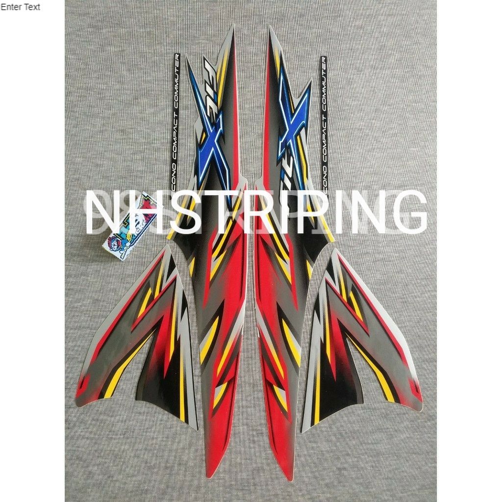 STRIPING FIT X SILVER MERAH KUNING TAHUN 2008  LIS STANDAR BODY HONDA