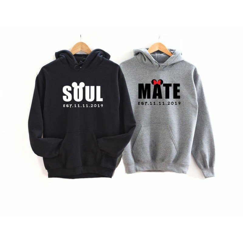 S - XXXXXL(6XL) Hoodie COUPLE Customized Hoodie SOUL MATE Cute BIGSIZE OVERSIZE Matching Person Jaket Jumper Soulmate Oversize Jumbo S M L XL 2XL 3XL 4XL 5XL 6XL