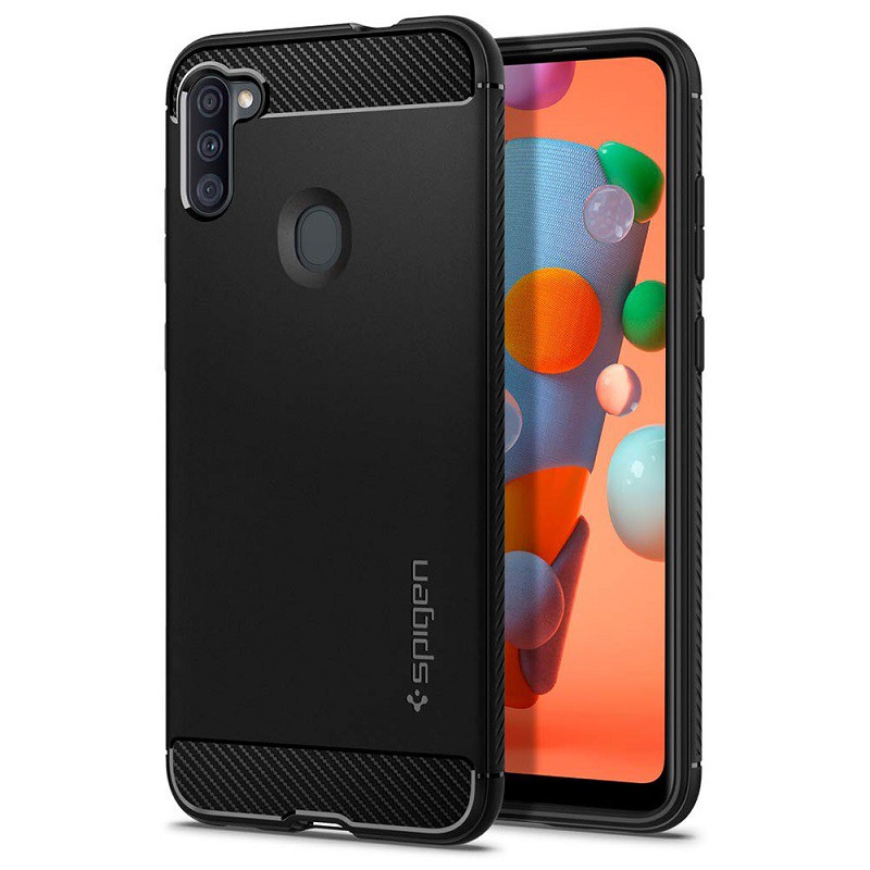 

Case Samsung Galaxy A11 Spigen Carbon Fiber Rugged Armor Softcase Casing