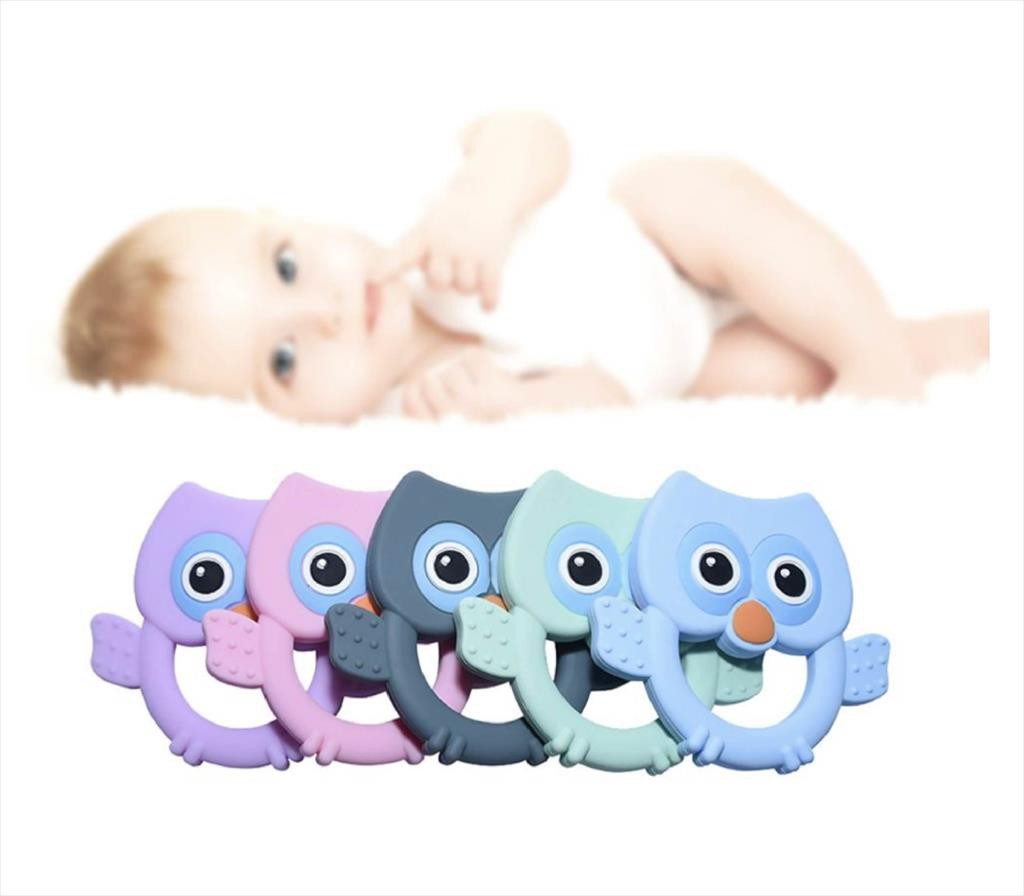 MD - Teether Cute Baby Dino / Baby  Owl, Gigitan Bayi karakter lucu