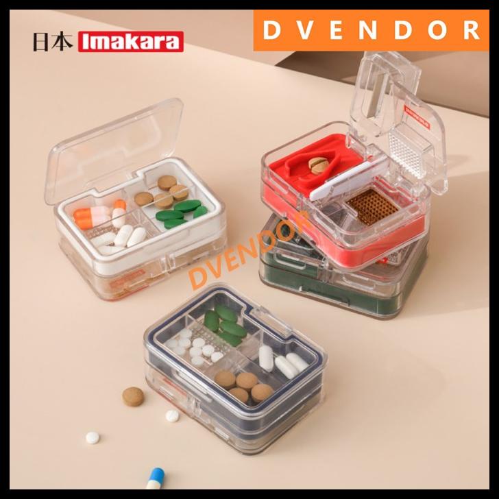 Box Penyimpanan Obat - Kotak Plastik Penyimpanan Obat Pill Box Organizer Mika Imakara Square