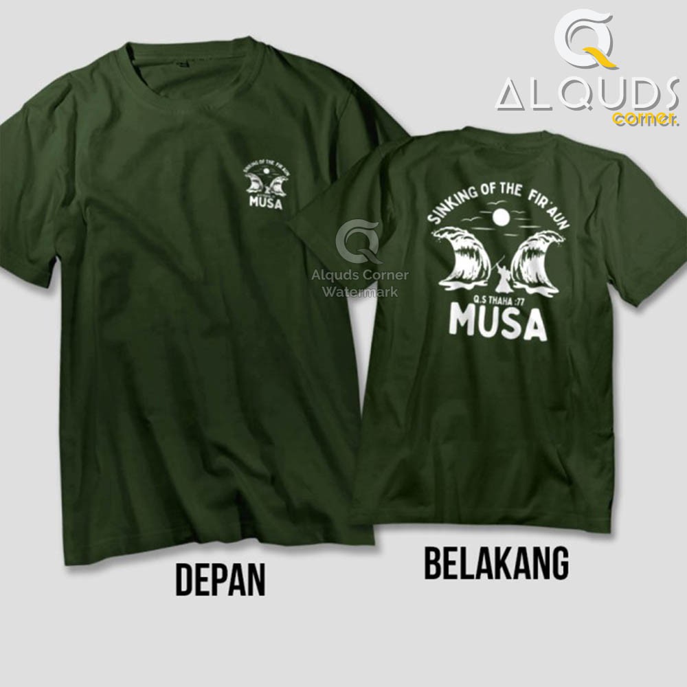 Kaos Dakwah Islami PROPHET MUSA SINKING OF THE FIRAUN / Baju Distro Santri Muslim Nabi Prophet /5609