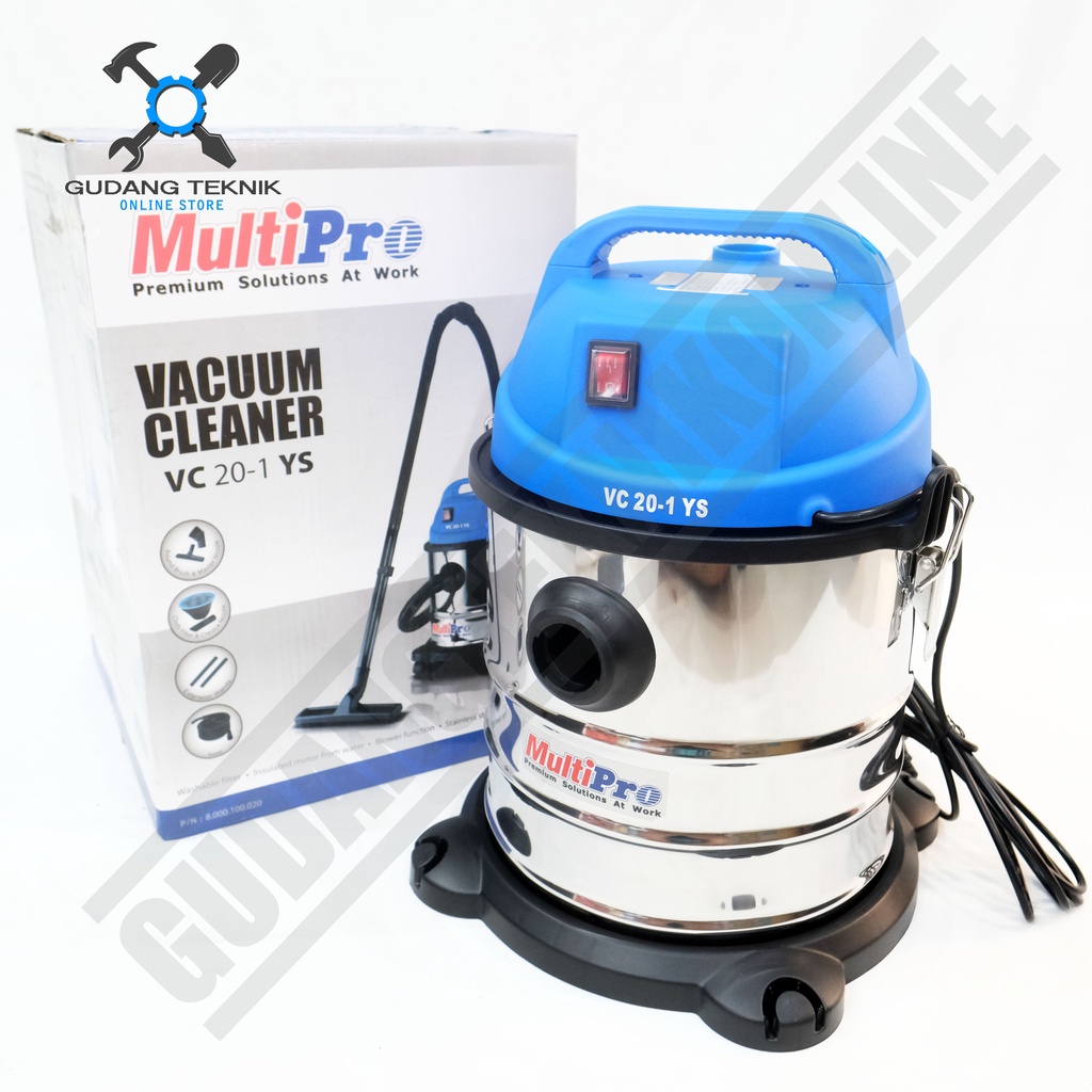 Vacuum Cleaner 20L MULTIPRO VC20-1YS - Mesin Sedot Debu 20 liter Wet &amp; Dry Vacum Vakum VC 20 1 YS MULTIPRO