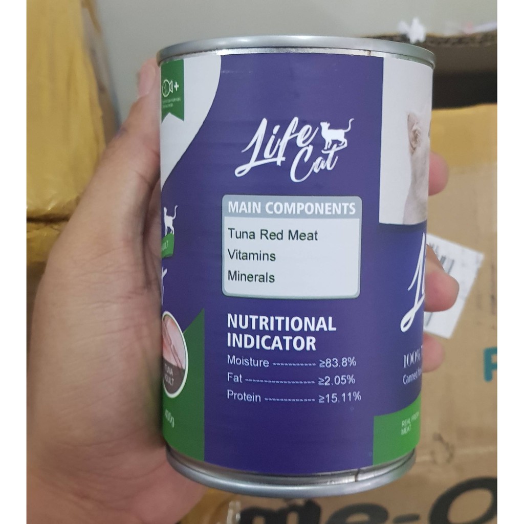 Makanan Basah Kaleng Kucing Dewasa Life Cat Tuna 400 Gram Wet Food