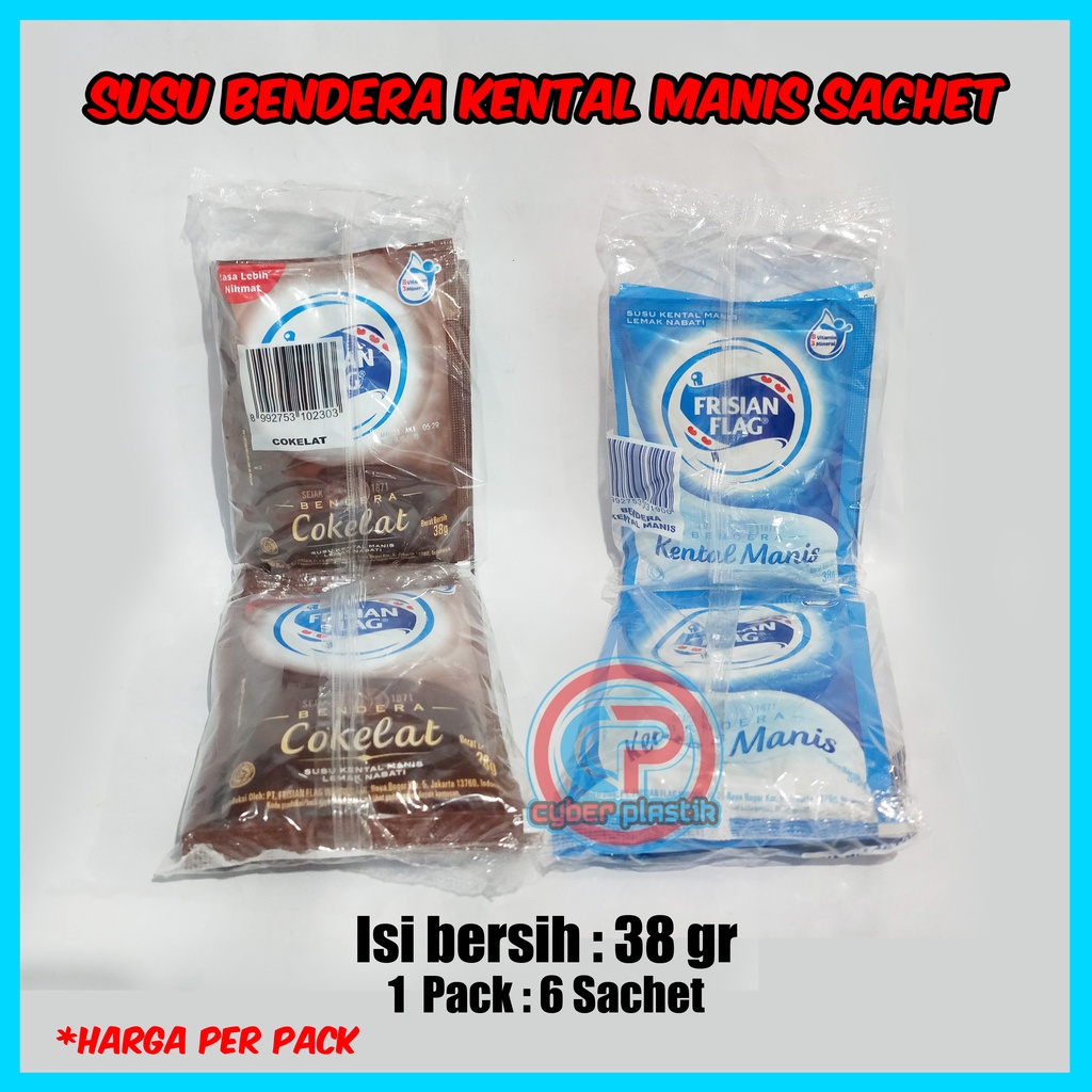 

Frisian Flag Bendera Kental Manis Sachet 38 gr x 6 Sachet
