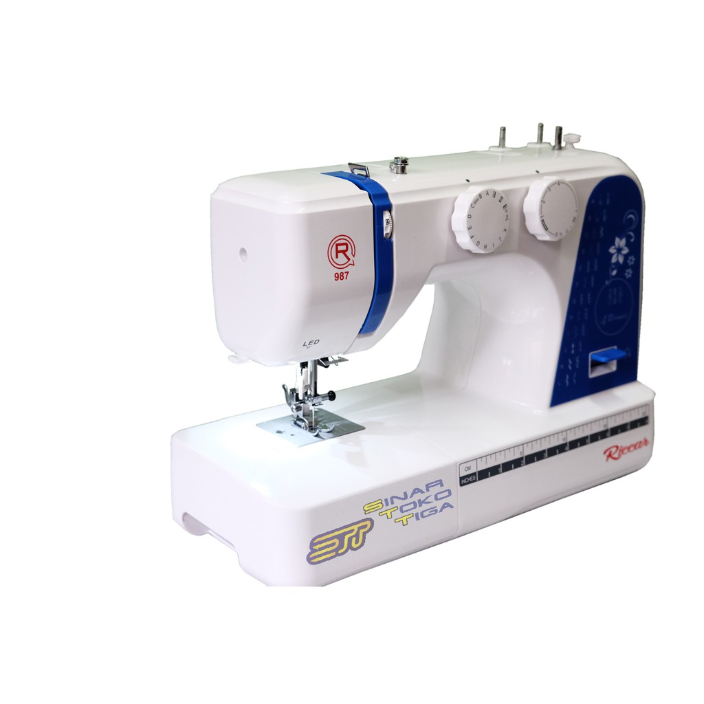 RICCAR 987 MESIN JAHIT TEBAL PORTABLE MULTIFUNGSI PEMULA / 987 XT EXTENTION TABLE