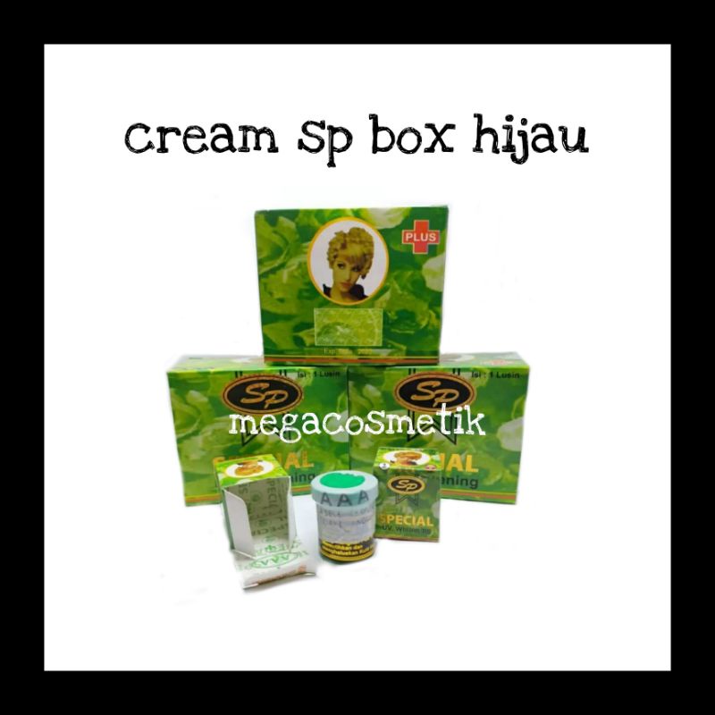 [PERLUSIN] CREAM SP HIJAU AAA BOX PLUS SEGEL ORIGINAL