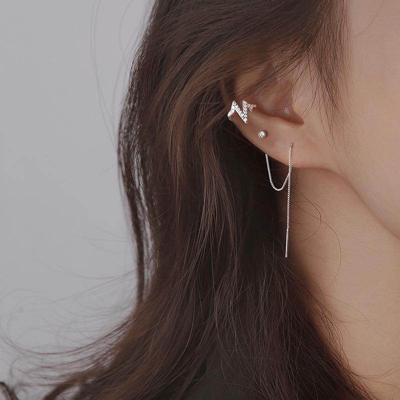 Anting Klip Bahan S925 Gaya Korea Untuk Wanita