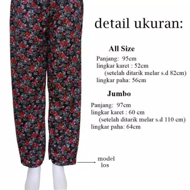 Celana Los motif Jumbo / celana hyget jumbo