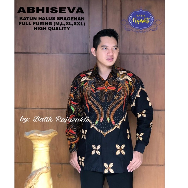 Batik Pria ABHISEVA Katun Halus Full Furing Termurah