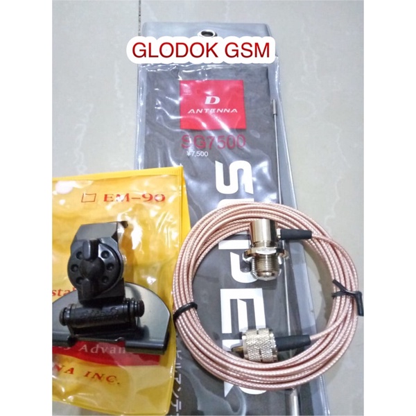 ANTENA SUPER GAINER SG7500 DUALBAND PLUS BREKET EM90 3AXIS DAN KABEL TEPLON PERAK RG316