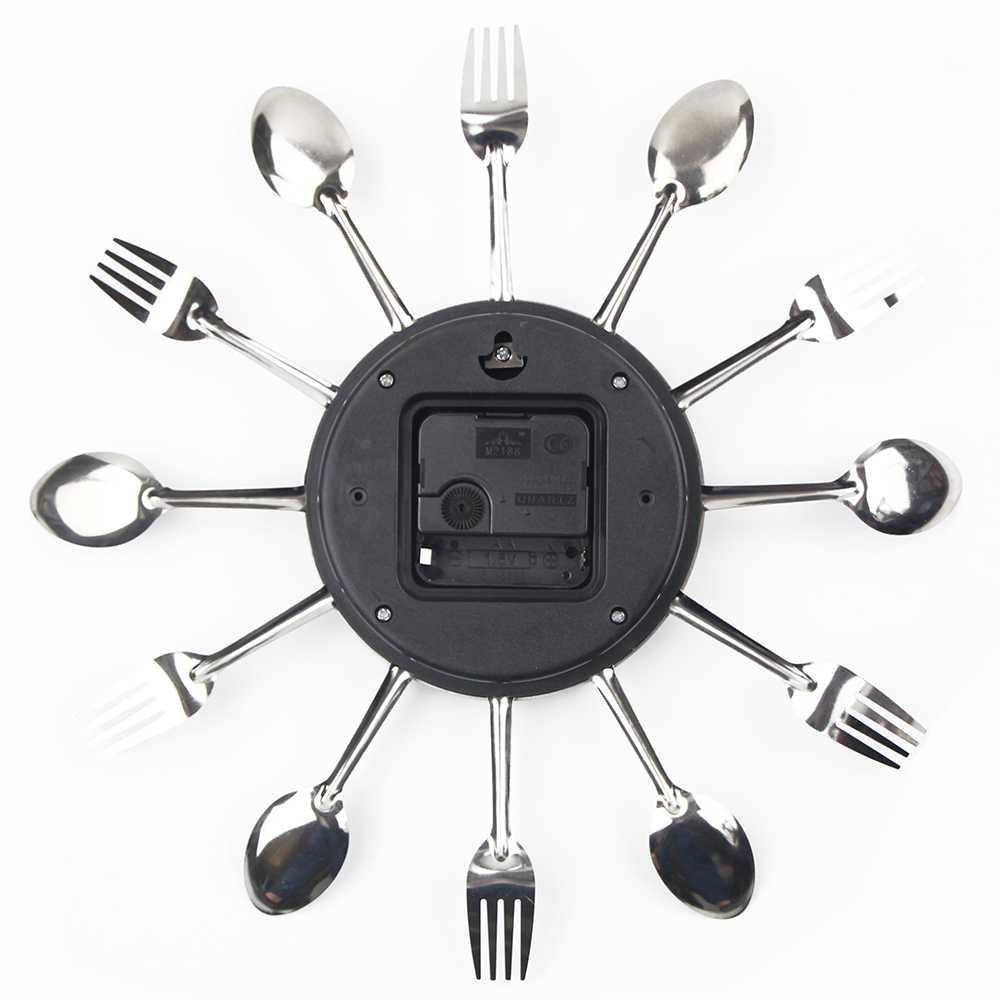 TD-DCB Taffware Jam Dinding 3D Creative Design Kuliner Sendok Garpu - T6806