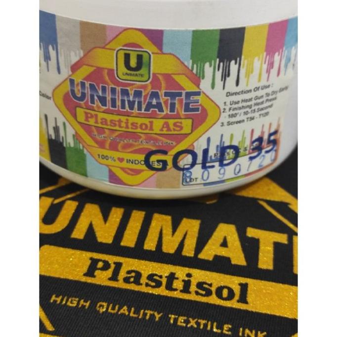 

] Tinta Sablon Plastisol Unimate Shimmer Gold 35 500gr