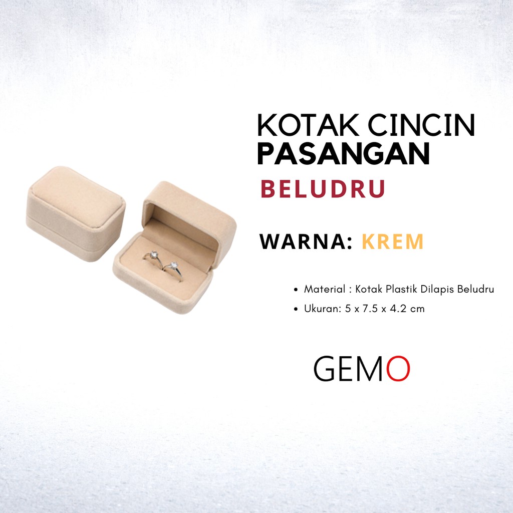 KOTAK PERHIASAN KREM BEIGE BELUDRU JEWELRY BOX SET CINCIN KAWIN GELANG KALUNG ANTING LIONTIN GIWANG UNIK, MURAH BLUDRU UNTUK SESERAHAN, HANTARAN NIKAH, PERKAWINAN, PERNIKAHAN, TUNANGAN, MAHAR