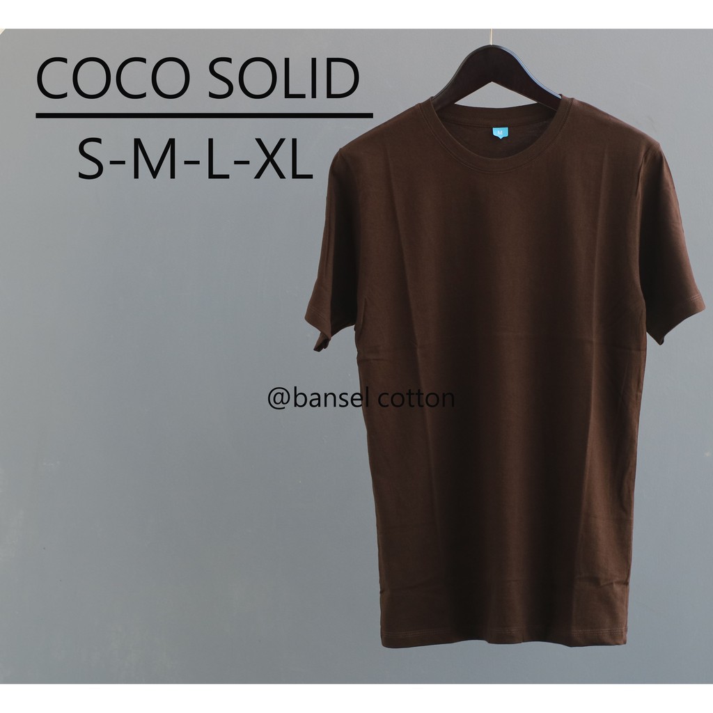  Kaos  Polos Murah Pria Wanita Coklat  Solid Kualitas Distro Asli