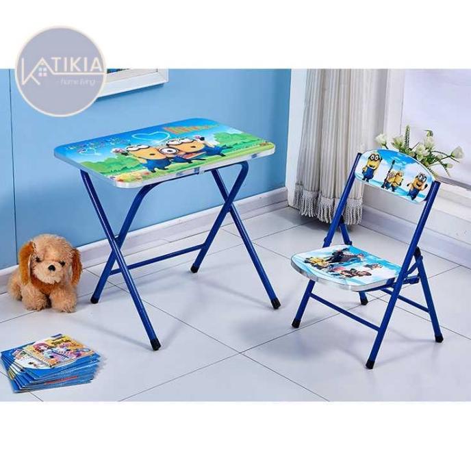 

Meja Kursi Belajar Anak Motif Kartun Lucu 60 X 40 Cm - Biru Landscape Keryamart
