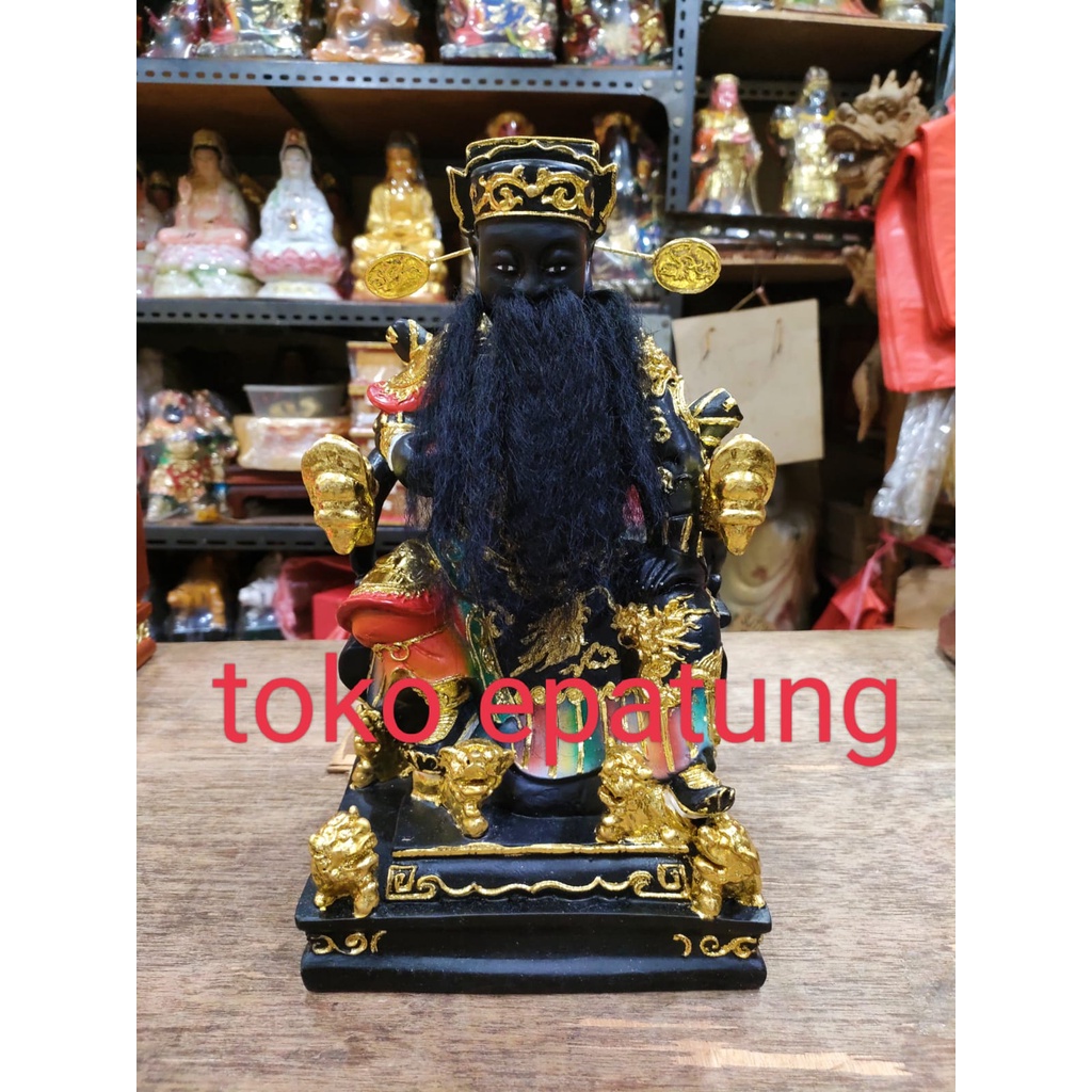 patung dewa ki hu ong ya / ki ong - fiber - 12 inch