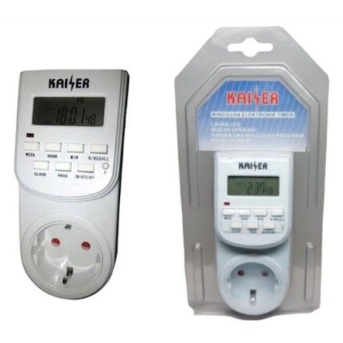 Jual Stop Kontak Timer Waktu Listrik Digital Kaiser stopkontak otomatis Shopee Indonesia