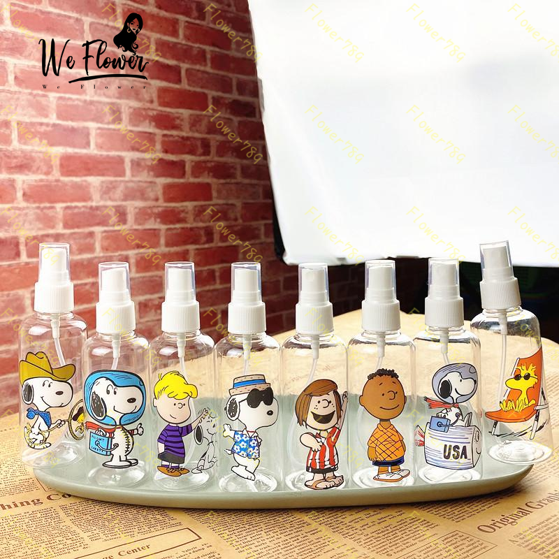 Botol Spray Kosong Bahan Plastik Motif Kartun Snoopy Ukuran 50ml/100ml